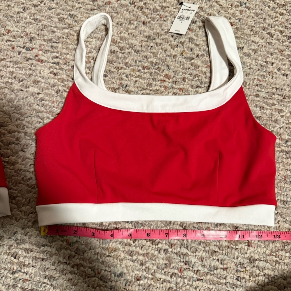 NWT Express Skirt Skort Two Piece Set Red White- Size Small Medium - Picture 8 of 9